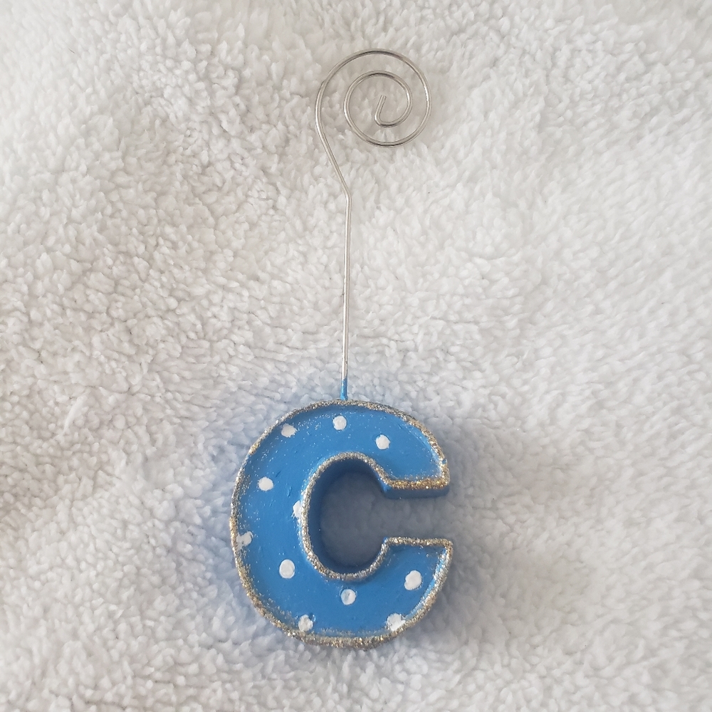 Letter C Paperweight Cardholder Decor Accent